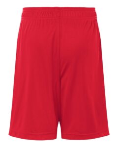 Team 365 TT115BY Youth Zone Performance Reversible Shorts – Sport Red/ White (back)