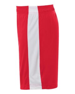 Team 365 TT115BY Youth Zone Performance Reversible Shorts – Sport Red/ White (side)