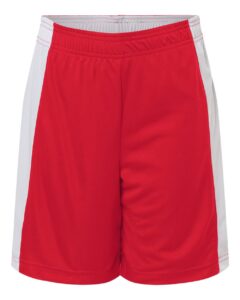 Team 365 TT115BY Youth Zone Performance Reversible Shorts – Sport Red/ White