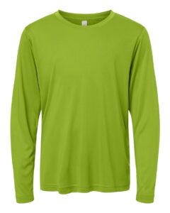 CORE365 CE10LY Youth Capital Performance Long Sleeve T-Shirt – Acid Green