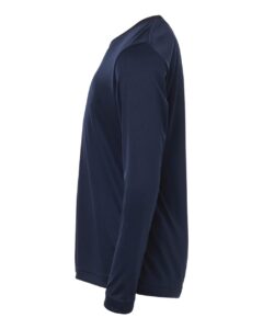 CORE365 CE10LY Youth Capital Performance Long Sleeve T-Shirt – Classic Navy (side)