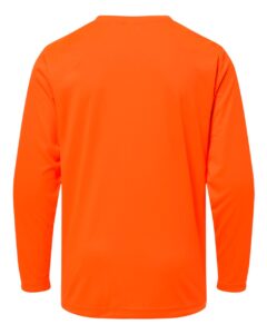 CORE365 CE10LY Youth Capital Performance Long Sleeve T-Shirt – Safety Orange (back)