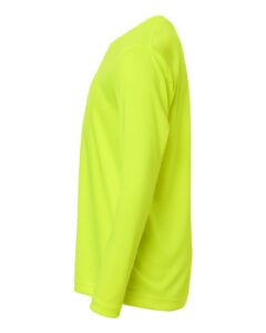 CORE365 CE10LY Youth Capital Performance Long Sleeve T-Shirt – Safety Yellow (side)