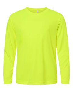 CORE365 CE10LY Youth Capital Performance Long Sleeve T-Shirt – Safety Yellow