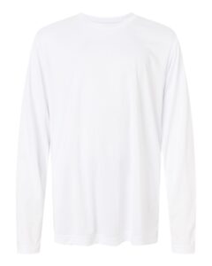 CORE365 CE10LY Youth Capital Performance Long Sleeve T-Shirt – White