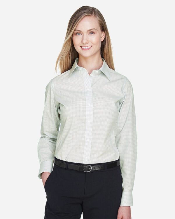 Devon & Jones Devon & Jones DG510W Women’s Crown Collection® Micro Tattersall Woven Dress Shirt