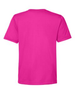 CORE365 CE10Y Youth Capital Performance T-Shirt – Bright Magenta (back)