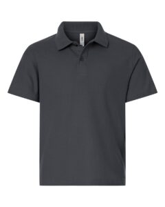 CORE365 CE106Y Youth Resolve CVC Performance Pique Polo – Carbon