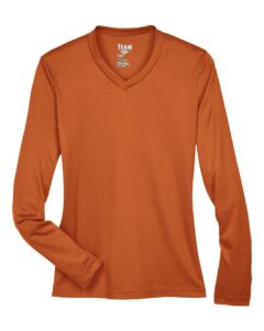 Team 365 TT11WL Women’s Zone Performance Long Sleeve T-Shirt – Sport Burnt Orange