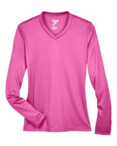 Team 365 TT11WL Women’s Zone Performance Long Sleeve T-Shirt – Sport Charity Pink