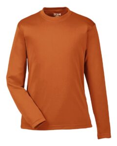 Team 365 TT11YL Youth Zone Performance Long Sleeve T-Shirt – Sport Burnt Orange