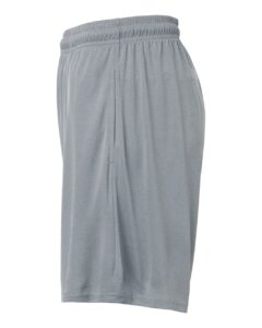 AllPro 48SH0 Men’s Pro-Lock Performance 7″ Shorts with Pockets – Heather Steel (side)