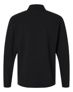 AllPro STF870 Men’s Stretch Quarter-Zip Fleece Pullover – Black (back)