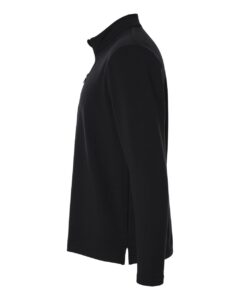 AllPro STF870 Men’s Stretch Quarter-Zip Fleece Pullover – Black (side)