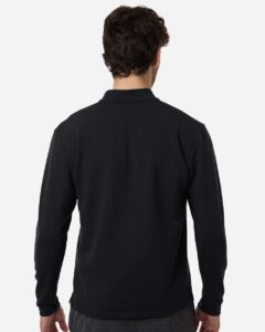 AllPro STF870 Men’s Stretch Quarter-Zip Fleece Pullover – Black (on model back)