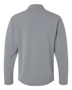 AllPro STF870 Men’s Stretch Quarter-Zip Fleece Pullover – Heather Steel (back)