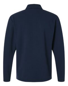 AllPro STF870 Men’s Stretch Quarter-Zip Fleece Pullover – Navy (back)