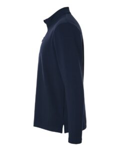 AllPro STF870 Men’s Stretch Quarter-Zip Fleece Pullover – Navy (side)