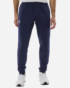 Under Armour 1373882 Men’s Icon Fleece Joggers – Midnight Navy/ White (on model)