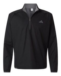 Adidas A2027 Men’s Ultimate365 Wind Quarter-Zip Pullover – Black