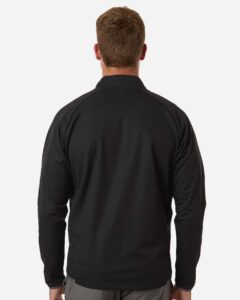 Adidas A2027 Men’s Ultimate365 Wind Quarter-Zip Pullover – Black (on model back)