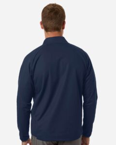 Adidas A2027 Men’s Ultimate365 Wind Quarter-Zip Pullover – Collegiate Navy (on model back)