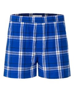 Boxercraft BM6701 Men’s Double Brushed Flannel Boxers – Electric Royal Carnegie Plaid