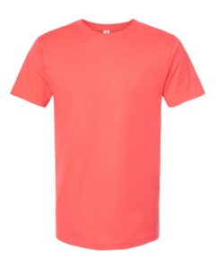 Tultex 202 Unisex Fine Jersey T-Shirt – Bright Coral