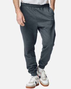 Gildan 18250 Unisex Heavy Blend™ Joggers – Dark Heather (on model)