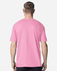 Gildan 64000 Unisex Softstyle® T-Shirt – Fan Candy Pink (on model back)