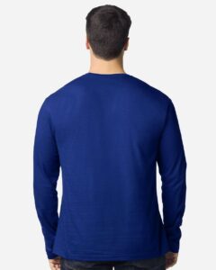 Gildan 64400 Unisex Softstyle® Long Sleeve T-Shirt – Fan Deep Royal (on model back)