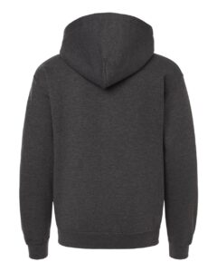 Gildan 18500B Youth Heavy Blend™ Hooded Sweatshirt – Fan Charcoal Heather (back)