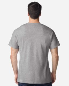 Gildan 64PLSMA Unisex Softstyle® Plasma Print T-Shirt – Sport Grey (on model back)