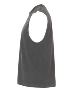 American Apparel 207GD Unisex Heavyweight Cotton Garment-Dyed Boxy Muscle Tee – Faded Black (side)
