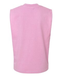 American Apparel 207GD Unisex Heavyweight Cotton Garment-Dyed Boxy Muscle Tee – Faded Powder Pink (back)