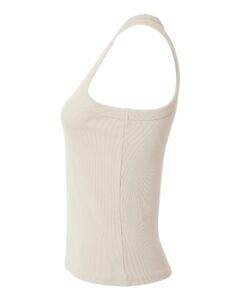 American Apparel BR2101 Women’s Baby Rib Fitted Tank – Bone (side)