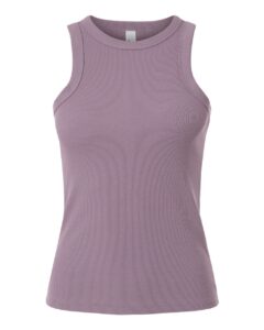American Apparel BR2101 Women’s Baby Rib Fitted Tank – Smokey Violet