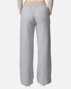 American Apparel FTP00 Women’s French Terry Wide Leg Pants – Heather Grey (on model back)