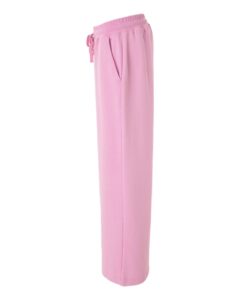 American Apparel FTP00 Women’s French Terry Wide Leg Pants – Powder Pink (side)