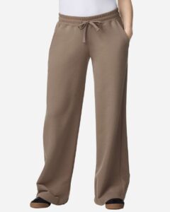 American Apparel FTP00 Women’s French Terry Wide Leg Pants – Savana (on model)