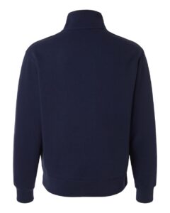 BELLA + CANVAS 4740 Unisex 10 oz Quarter-Zip Pullover Sweatshirt – Navy (back)