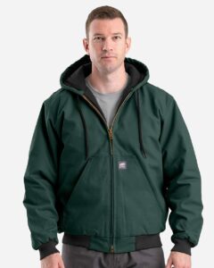 Berne Apparel HJ51 Men’s Berne Heritage Hooded Jacket – Green (on model)
