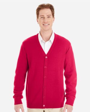 Harriton M425 Men’s Pilbloc™ V-Neck Button Cardigan Sweater