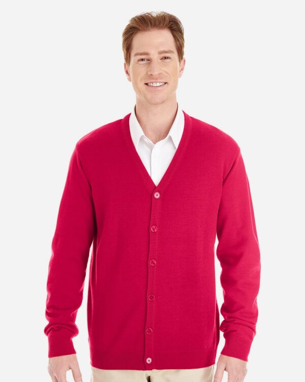 Harriton Men’s Pilbloc™ V-Neck Button Cardigan Sweater