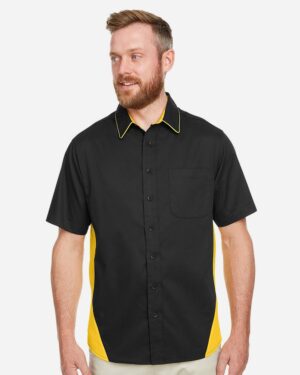 Harriton M586 Men’s Flash IL Colorblock Shirt