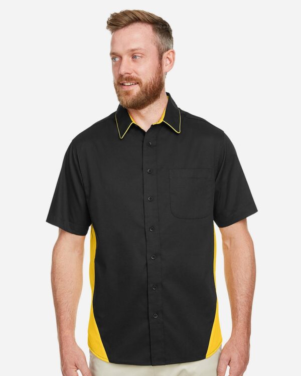 Harriton Men’s Flash IL Colorblock Shirt