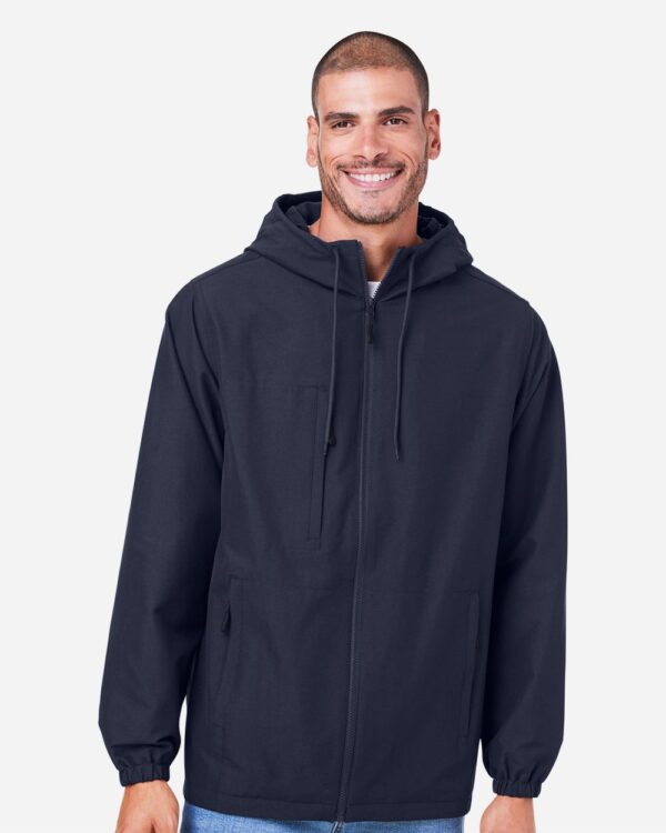 Harriton Unisex Flex Twill Hooded Jacket
