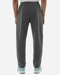 Adidas AT215 Men’s Fleece Sweatpants – Team Grey Four/ White (on model back)