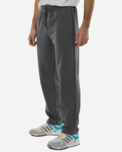 Adidas AT215 Men’s Fleece Sweatpants – Team Grey Four/ White (on model side)