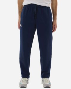 Adidas AT215 Men’s Fleece Sweatpants – Team Navy Blue/ White (on model)